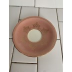 light Peach with gold trim Tea Cup and Saucer