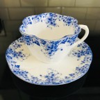 Dainty Cobalt blue flowers Tea cup and saucer