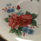 Fine bone china red and orange flowers