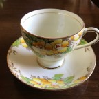 Yellow Floral Tea cup and saucer