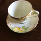 Yellow Floral Tea cup and saucer