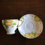 Yellow Floral Tea cup and saucer