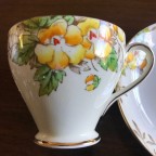 Yellow Floral Tea cup and saucer