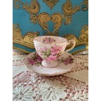 Vintage Tuscan light pink tea cup and saucer