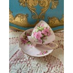 Vintage Tuscan light pink tea cup and saucer