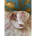 Vintage Tuscan light pink tea cup and saucer