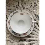 Blue ribbon bow tie swag tea cup and saucer