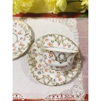 As is Antique hand painted trio of tea cup