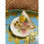 Bone china light pink tea cup and saucer