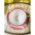 White lace pink tea cup and saucer