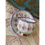 Unique rosina purple mauve tea cup and saucer