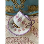 Unique rosina purple mauve tea cup and saucer